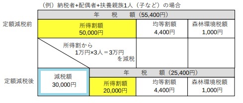 定額減税のイメージ