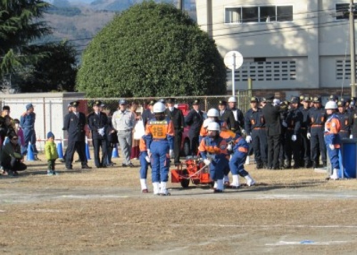 出初式での訓練展示