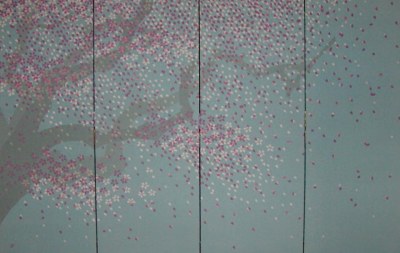 「桜四曲屏風」 市場良子