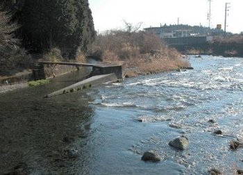 現在の北山用水取入口の様子