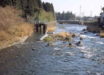 現在の万野用水取入口の様子