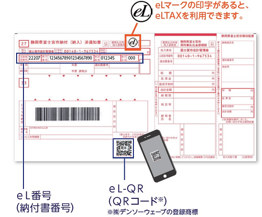 QRコード付き納付書