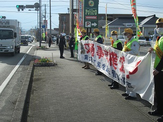 交通安全運動初日街頭広報