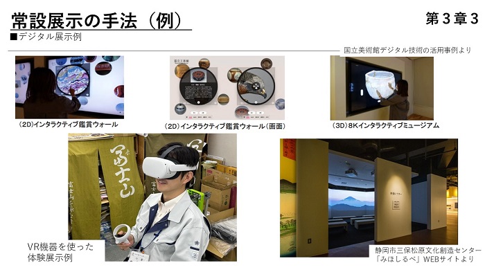 常設展示の手法例(デジタル展示)