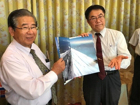 台南市主催の歓迎食事会で富士山の魅力をPR