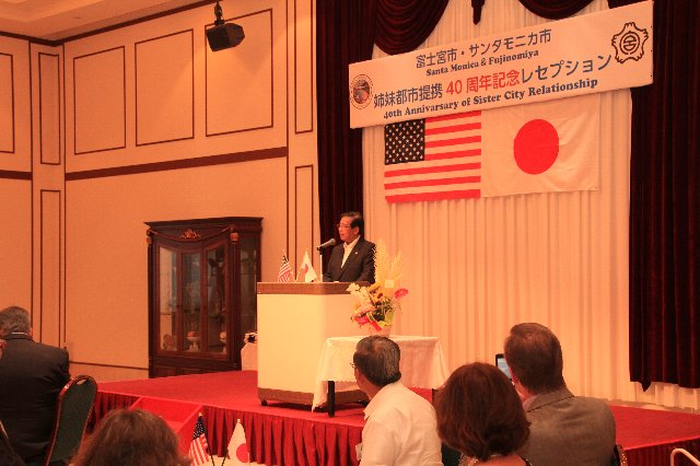 記念レセプション　市長あいさつ